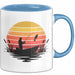 Angelliebhaber Fischer Retro Tasse Geschenk Lustige Geschenkidee Spruch Blau Trendation
