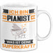 Pianist Tasse Geschenk für Pianist Geburtstag Lustiger Spruch Kaffee-Becher Was Ist Deine Superkraft Weiß Trendation