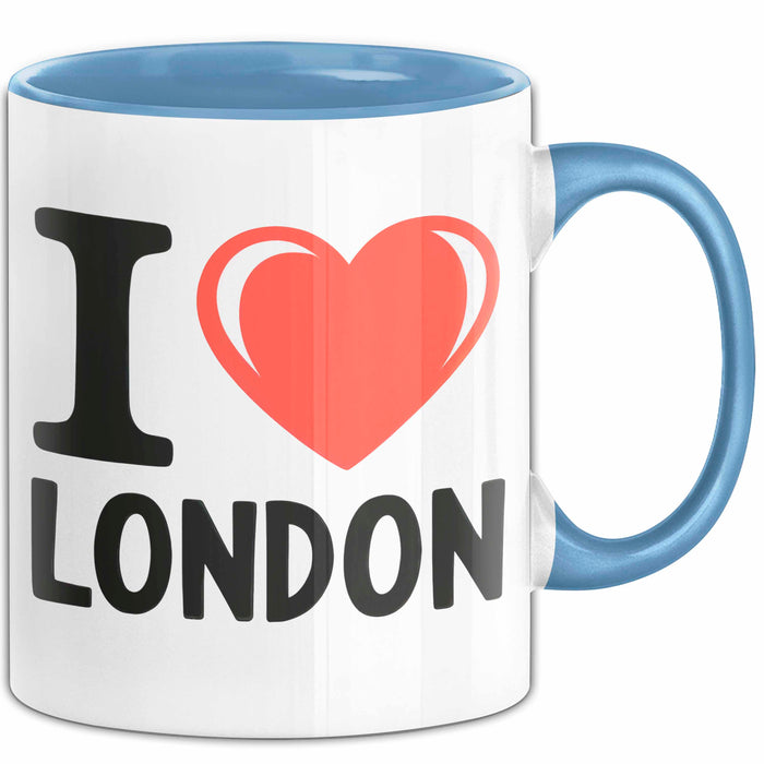 England London Tasse Geschenk Lustige Geschenkidee Spruch Ich Liebe London Blau Trendation
