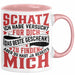 Valentinstag Tasse Geschenk für Ihn Sie Männer Für Paare Freundin Geschenkidee Kaffee-Becher Liebe Schatz Ich Hab Versucht Für Dich Das Geschenk Zu Finden Aber Du Hast Ja Bereits Mich Lustiger Spruch Rosa Trendation