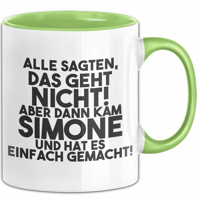 Simone Tasse Alle Sagten Das Geht Nicht, Aber Dann Kam Simone Geschenk