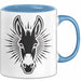 Eselbauer Esel Tier Gesicht Tasse Geschenk Lustige Geschenkidee Spruch Blau Trendation