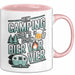 Camper Camping Bierliebhaber Tasse Geschenk Lustige Geschenkidee Spruch Beim Camping Gibt’S Schon Bier Vor Vier Rosa Trendation
