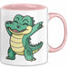 Dabendes Krokodil Tier Tasse Geschenk Lustige Geschenkidee Spruch Rosa Trendation