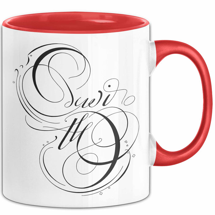 Kalligraf Tasse Geschenkidee für Handlettering Künstler Rot Trendation