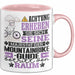 Mountainbike-Guide Geschenk Tasse Lustiger Spruch Erheben Sie Sich Der Mountainbike-Guide Betritt den Raum Rosa Trendation