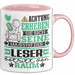 Leser Geschenk Tasse Lustiger Spruch Erheben Sie Sich Der Leser Betritt den Raum Rosa Trendation