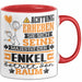 Enkel Geschenk Tasse Lustiger Spruch Erheben Sie Sich Der Enkel Betritt den Raum Rot Trendation