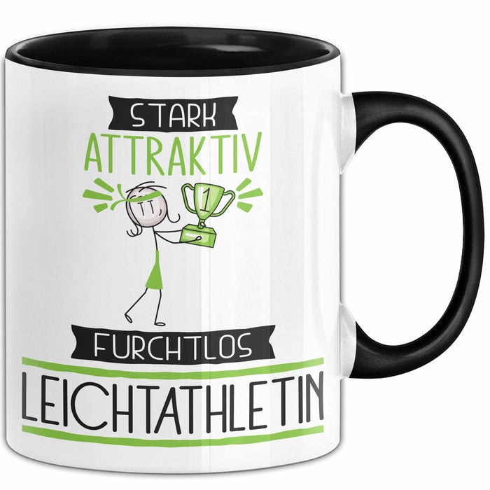 Leichtathletin Tasse Geschenk Becher Stark Attraktiv Furchtlos Leichtathletin Lustige Geschenkidee Trendation