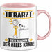 Tierarzt Tasse Geschenk für Tierarzt Der Mann Der Alles Kann Geschenkidee zum Geburtstag Rosa Trendation