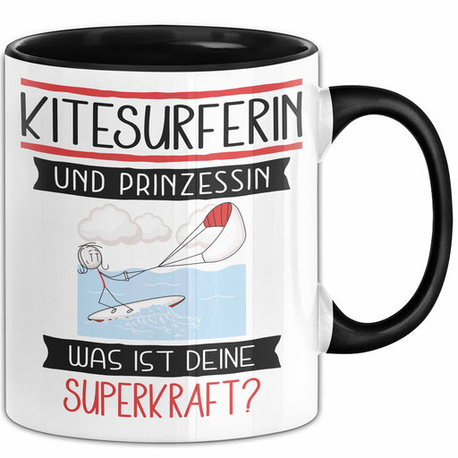 Kitesurferin Und Prinzessin Tasse Geschenk Für Eine Kitesurferin Geburtstag Was Ist Deine Superkraft Trendation