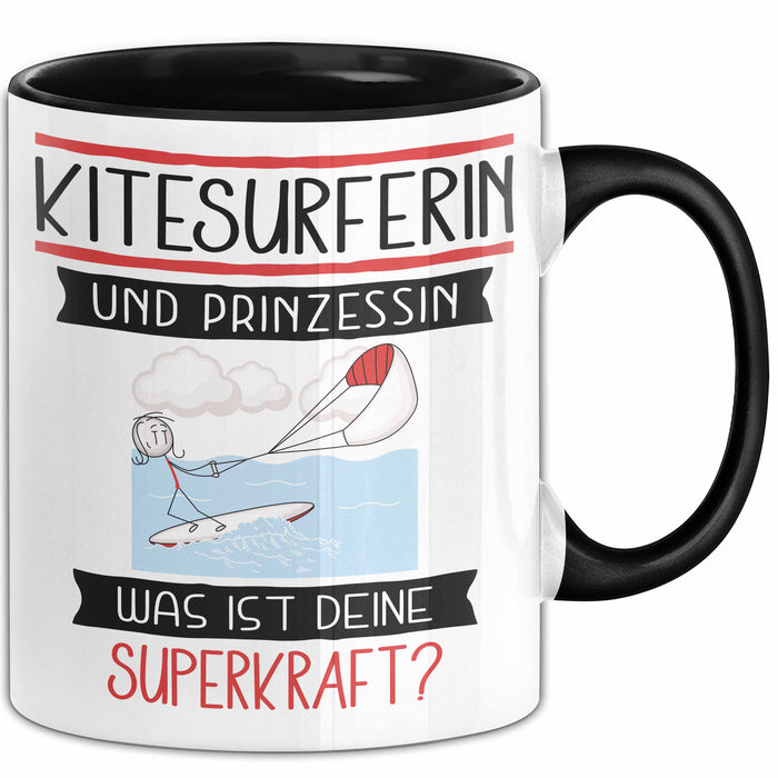 Kitesurferin Und Prinzessin Tasse Geschenk Für Eine Kitesurferin Geburtstag Was Ist Deine Superkraft Trendation