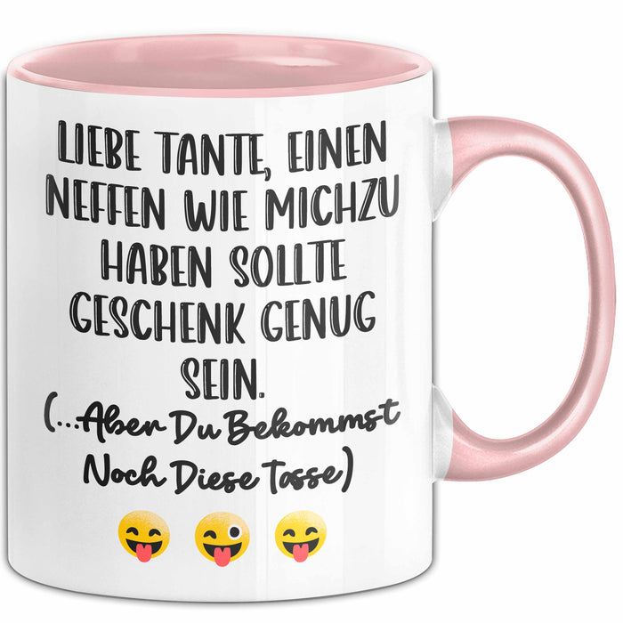 Tante Neffe Tasse Geschenk Lustige Geschenkidee Spruch Rosa Trendation