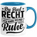 Ehemann Tasse Geschenk Ehefrau Geschenkidee Du Hast Recht Ich Hab Meine Ruhe Geschenkidee Arbeitskollege Kaffee-Becher Blau Trendation