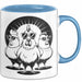 Huhn Tier Bauer Sonnenbrille Tasse Becher Geschenk Lustige Geschenkidee Spruch Blau Trendation