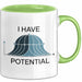 Physiker Tasse Geschenk Ich habe Potenzial Wissenschaft Grün Trendation