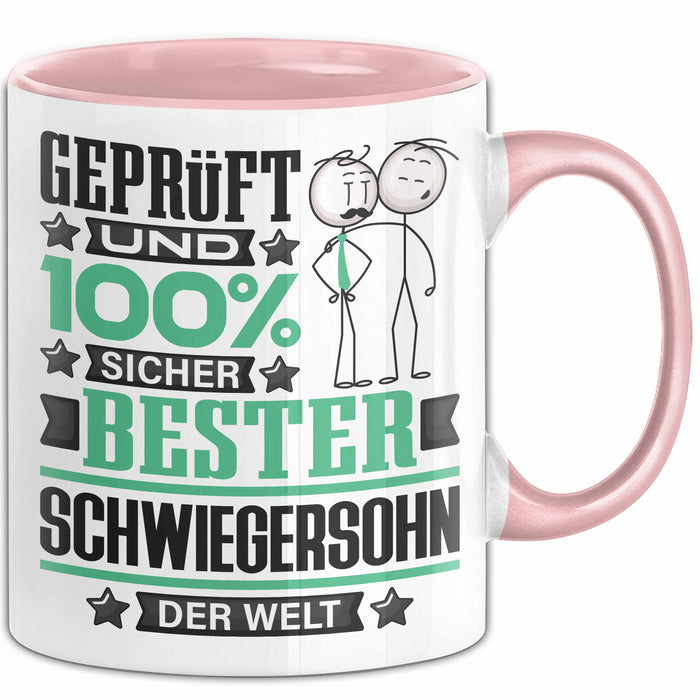 Schwiegersohn Geschenk Lustiger Spruch für Schwiegersohn Geschenkidee Bester Schwiegersohn Der Welt Rosa Trendation