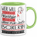 Boxerin Tasse Geschenk Spruch Wer Will Schon Prinzessin Sein Wenn Man Auch Boxerin Sein Kann Grün Trendation