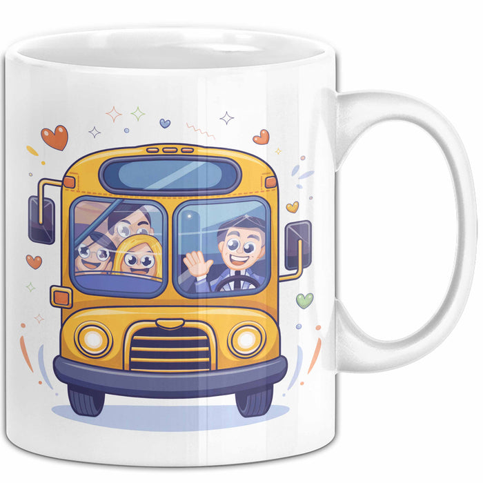 Busfahrer Tasse Geschenk Lustige Geschenkidee Spruch Für Öffentlichen Verkehr Helden Weiß Trendation