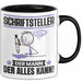 Schriftsteller Tasse Geschenk für Schriftsteller Der Mann Der Alles Kann Geschenkidee zum Geburtstag Schwarz Trendation