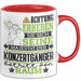 Konzertgänger Geschenk Tasse Lustiger Spruch Erheben Sie Sich Der Konzertgänger Betritt den Raum Rot Trendation