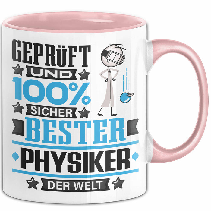 Physiker Geschenk Lustiger Spruch für Physiker Geschenkidee Bester Physiker Der Welt Rosa Trendation