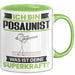 Posaunist Tasse Geschenk für Posaunist Geburtstag Lustiger Spruch Kaffee-Becher Was Ist Deine Superkraft Grün Trendation