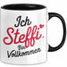 Steffi Tasse Geschenk Ich Bin Vollkommen Steffi Geschenkidee Geburtstag Schwarz Trendation