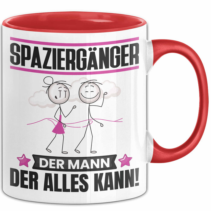 Spaziergänger Tasse Geschenk für Spaziergänger Der Mann Der Alles Kann Geschenkidee zum Geburtstag Rot Trendation