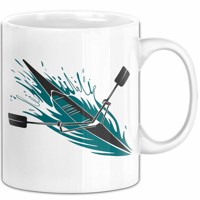 Ruder Enthusiast Tasse Geschenkidee für Rudercrew Fans Weiß Trendation