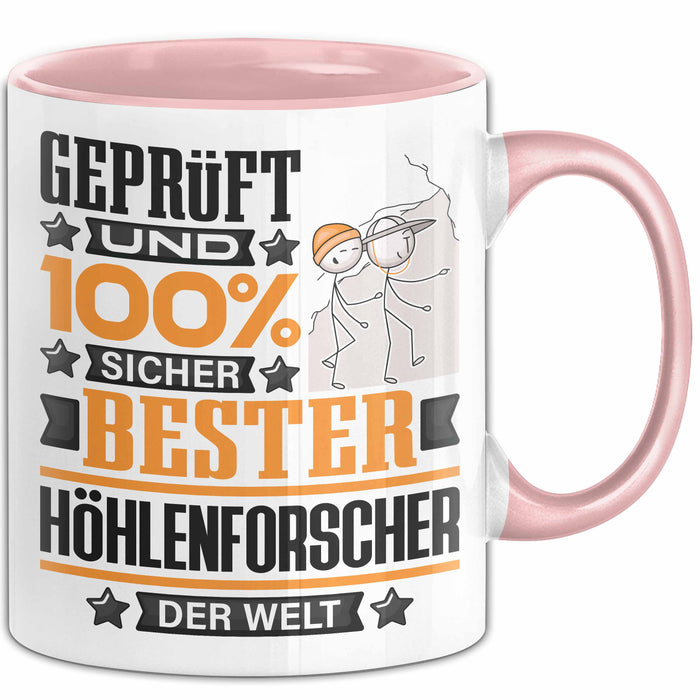 Höhlenforscher Geschenk Lustiger Spruch für Höhlenforscher Geschenkidee Bester Höhlenforscher Der Welt Rosa Trendation