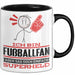 Fußballfan Geschenk Tasse Ich Bin Fußballfan Aber Sag Doch Einfach Superheld Lustige Geschenkdiee für Fußballfan Kaffee-Becher Schwarz Trendation
