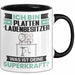 Plattenladenbesitzer Tasse Geschenk für Plattenladenbesitzer Geburtstag Lustiger Spruch Kaffee-Becher Was Ist Deine Superkraft Schwarz Trendation