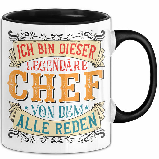 Büroarbeit Kollege Chef Tasse Geschenk Lustige Geschenkidee Spruch Ich Bin Dieser Legendäre Chef Von Dem Alle Reden Trendation