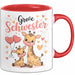 Big Sister Ältere Geschwister Schwestern Giraffe Tasse Becher Geschenk Lustige Geschenkidee Spruch Big Sister Rot Trendation