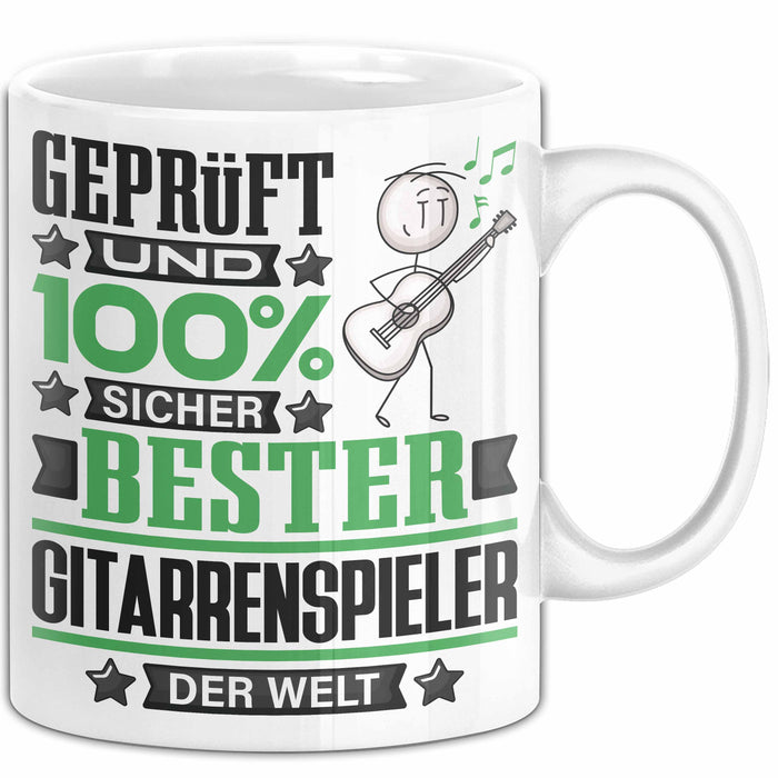 Gitarrenspieler Geschenk Lustiger Spruch für Gitarrenspieler Geschenkidee Bester Gitarrenspieler Der Welt Weiß Trendation