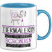 Tiermalerin Weil Es Keinen Schöneren Beruf Gibt Tasse Geschenk für Eine Tiermalerin Lustig Blau Trendation