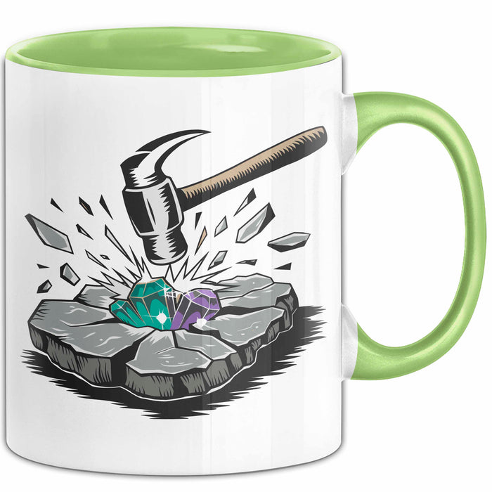 Geologe Tasse Geschenkidee für Felsenliebhaber Grün Trendation