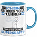 Outdoor-Yoga-Lehrer Tasse Geschenk für Outdoor-Yoga-Lehrer Geburtstag Lustiger Spruch Kaffee-Becher Was Ist Deine Superkraft Blau Trendation