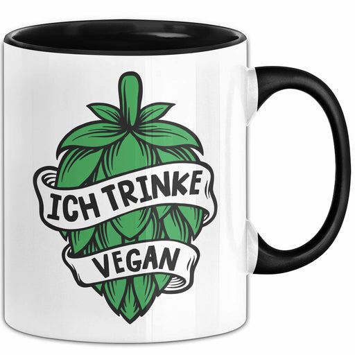 Biertrinker Tasse Geschenk Ich Trinke Vegan Becher Geschenkidee Trendation