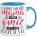 Mama und Oma Tasse Geschenk Muttertag Lustiger Spruch Rocke Beide Blau Trendation