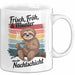 Krankenschwester Pflege Betreuung Tasse Geschenk Lustige Geschenkidee Spruch Frisch Froh & Munter Aus Der Nachtschicht Weiß Trendation