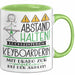Keyboarderin Tasse Geschenk Lustig Abstand Halten Hochleistungs-Keyboarderin Mit Drang Zur Perfektion Bei Der Arbeit Grün Trendation