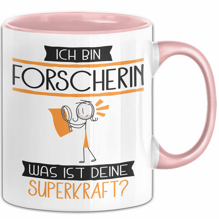 Forscherin Geschenk Tasse Ich Bin Forscherin Was Ist Deine Superkraft Geschenkidee Lustig Geburtstag Weihnachten Rosa Trendation