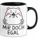 Bär Tierliebhaber Tasse Geschenk Lustige Geschenkidee Spruch Mir Doch Egal Trendation
