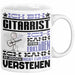 Gitarrist Geschenk Kaffee-Tasse Geschenkidee für Gitarrist Ich Bin Gitarrist Ich Kann Es Dir Erklären Jedoch Nicht Für Dich Verstehen Spruch Lustig Weiß Trendation