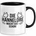 Hannelore Tasse Geschenk Die Hannelore Macht Dat Schon Geschenkidee Becher mit Name Schwarz Trendation