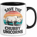 Nashorn Tasse Geschenk Lustige Geschenkidee Spruch Rettet Die Moppeligen Einhörner Schwarz Trendation