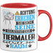 Tiermaler Geschenk Tasse Lustiger Spruch Erheben Sie Sich Der Tiermaler Betritt den Raum Rot Trendation