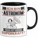 Astronom Tasse Geschenk für Astronom Geburtstag Lustiger Spruch Kaffee-Becher Was Ist Deine Superkraft Schwarz Trendation